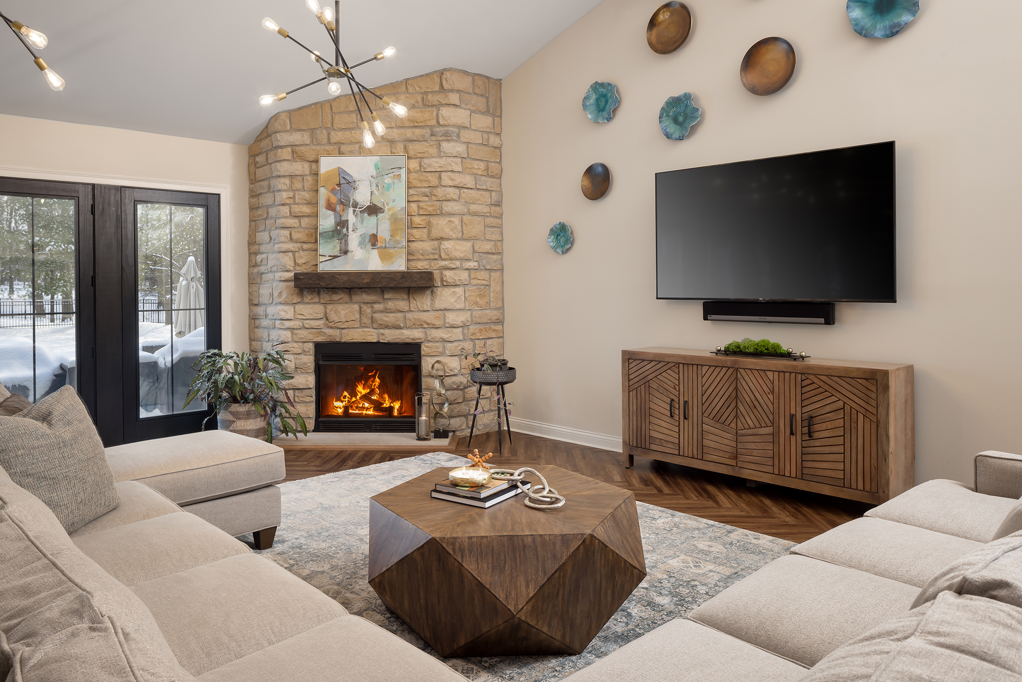 Living Room Interior Decorator Conroe, TX